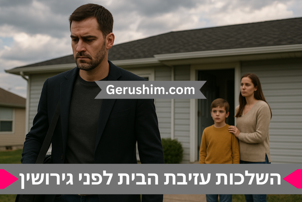 השלכות עזיבת הבית לפני גירושין