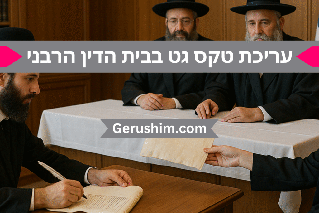 עריכת טקס גט בבית הדין הרבני