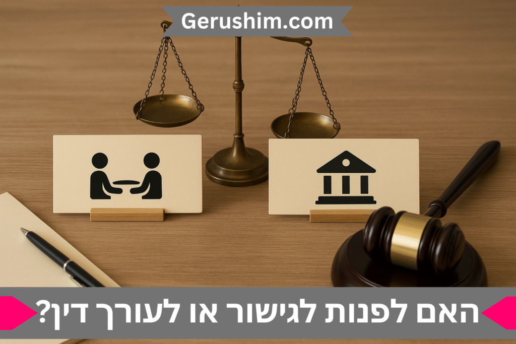 האם לפנות לגישור או לעורך דין?