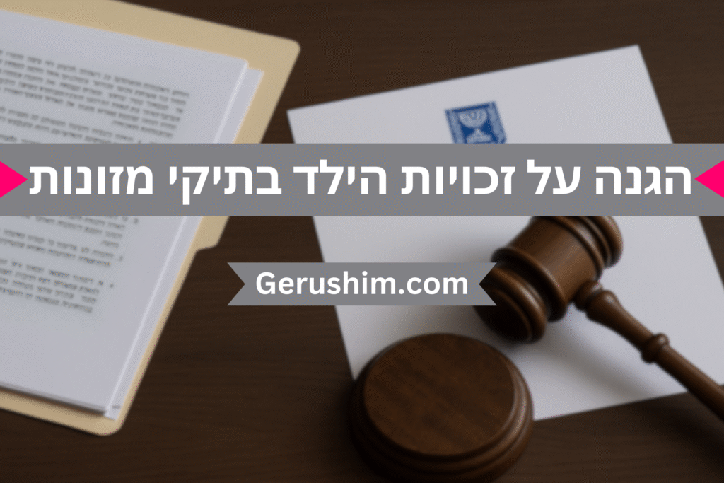 הגנה על זכויות הילד בתיקי מזונות