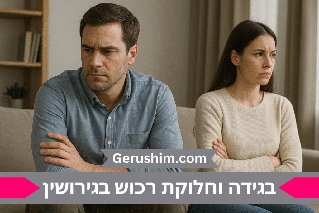 בגידה וחלוקת רכוש בגירושין