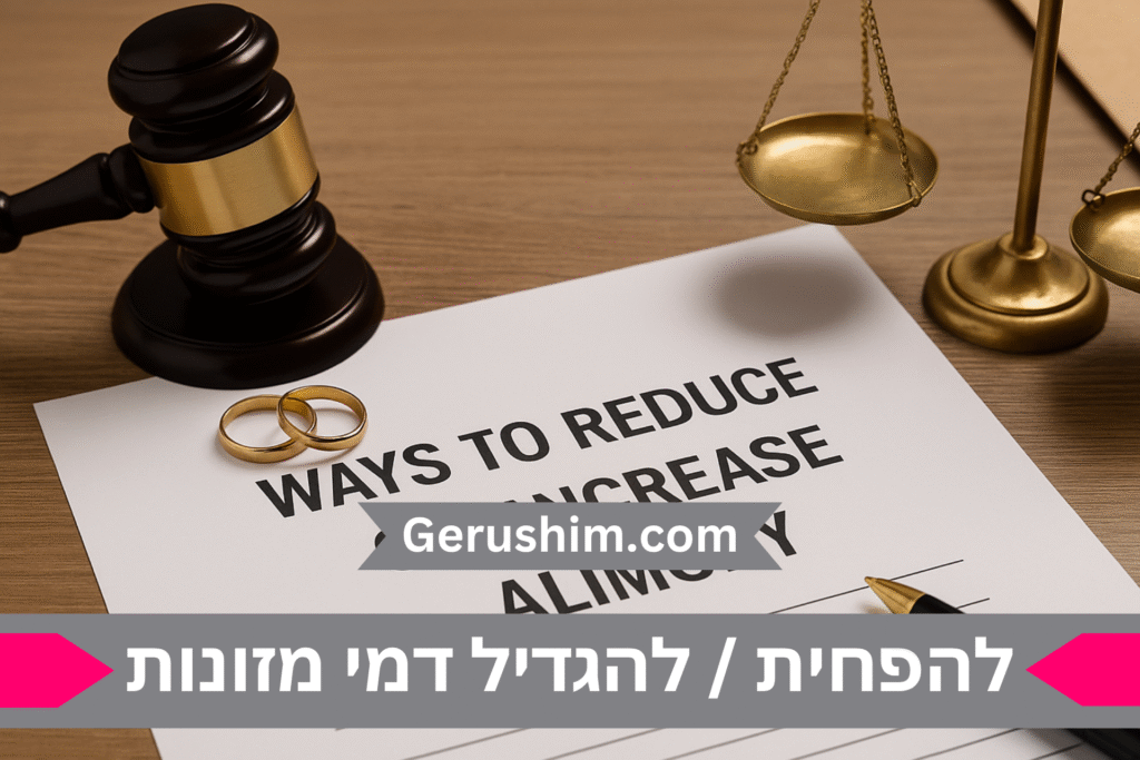 דרכים להפחית או להגדיל דמי מזונות בהליך גירושין