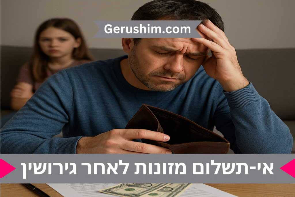 אי-תשלום מזונות למרות פסיקה בהליך גירושין