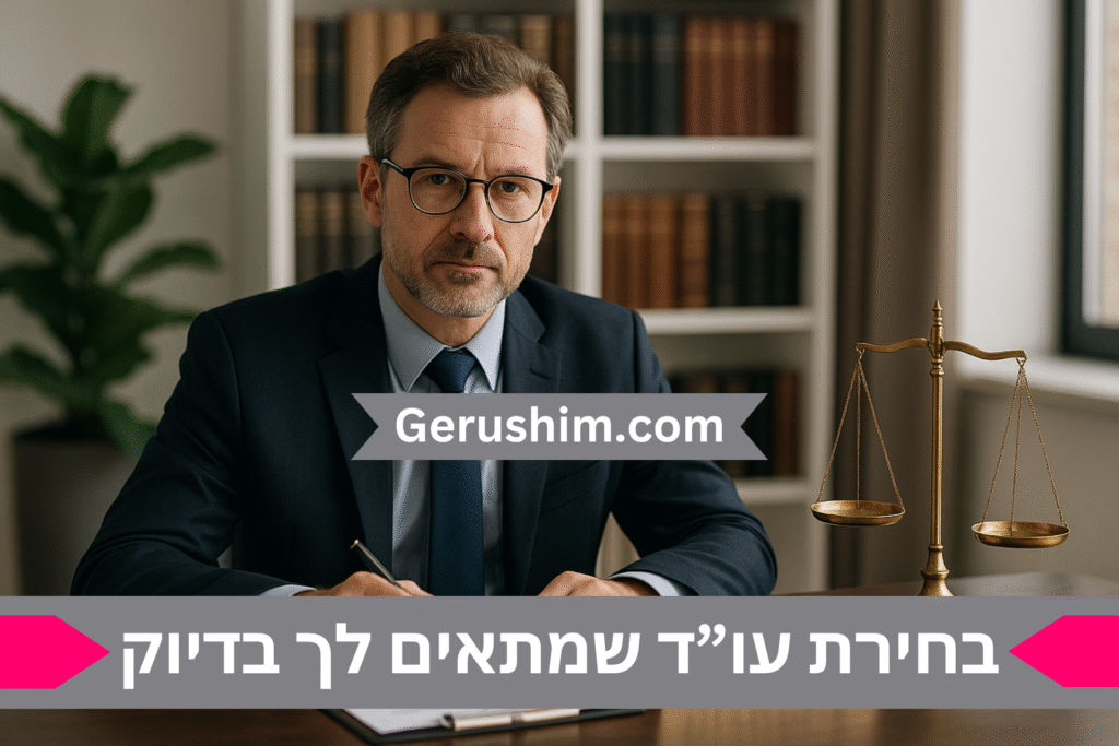 בחירת עורך דין גירושין שמתאים לך בדיוק