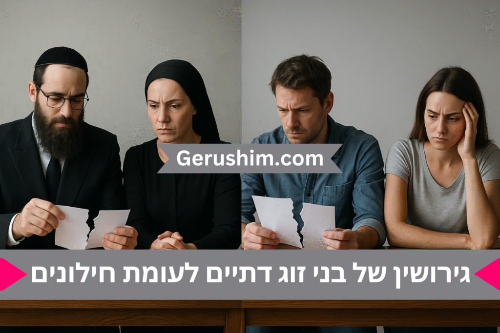 גירושין של בני זוג דתיים לעומת חילונים