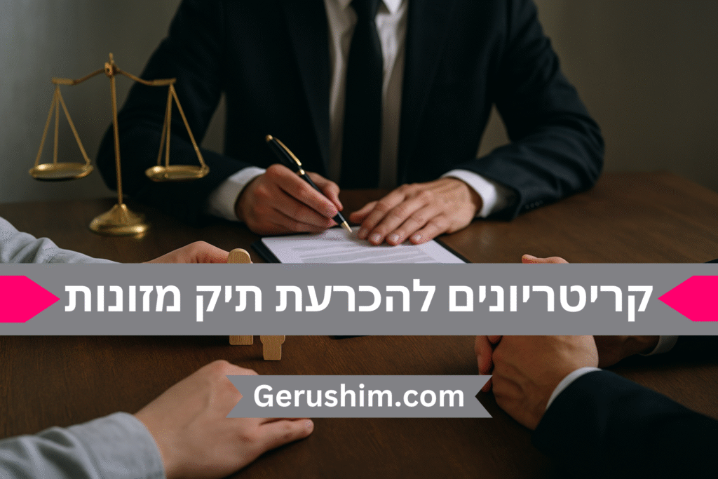 קריטריונים להכרעת תיק מזונות