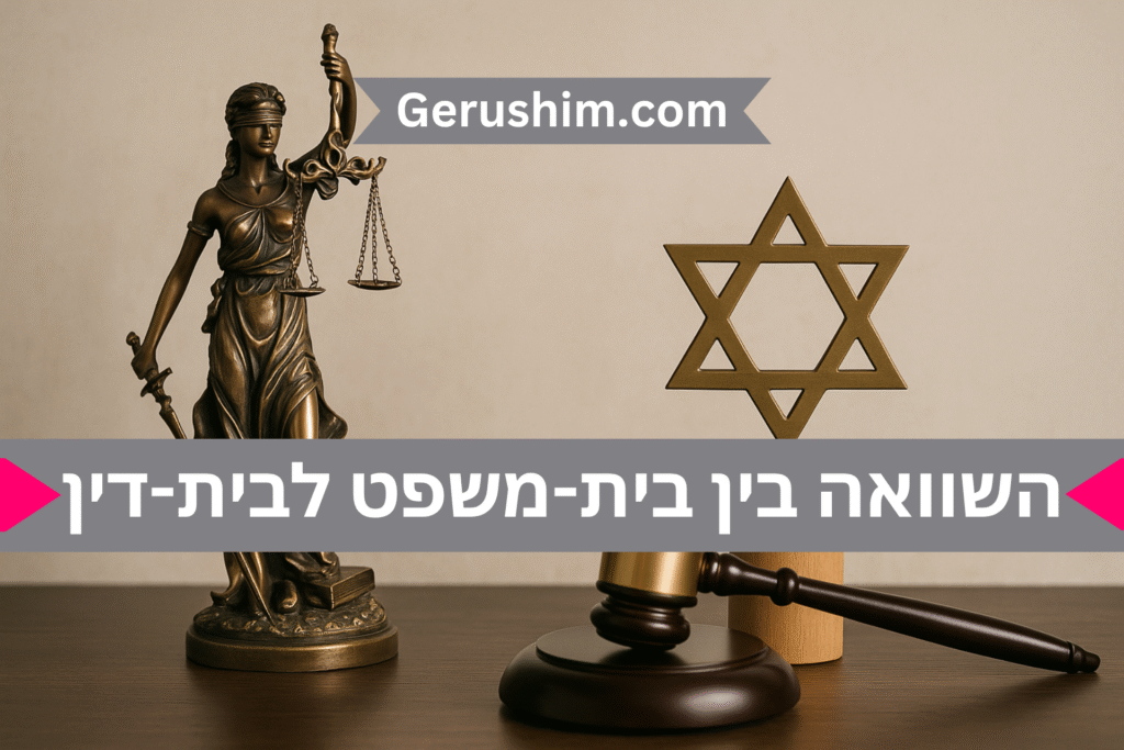 השוואה בין בית הדין הרבני לבית המשפט לענייני משפחה