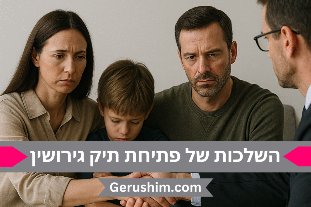 השלכות של פתיחת תיק גירושין
