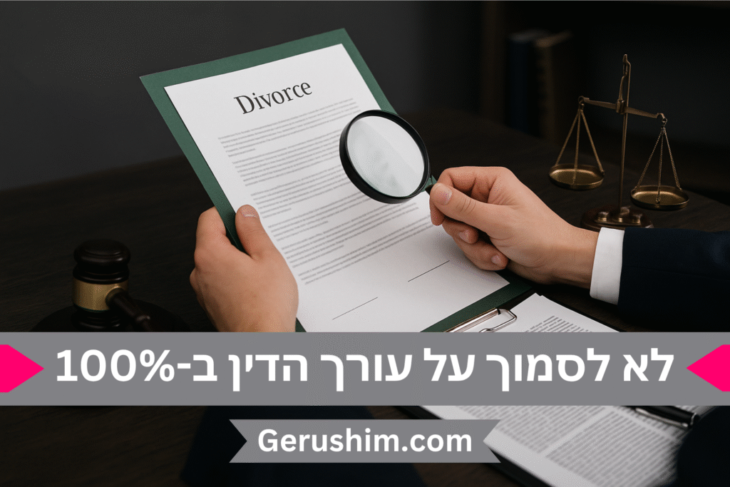 לא לסמוך על עורך הדין ב100% אף פעם!
