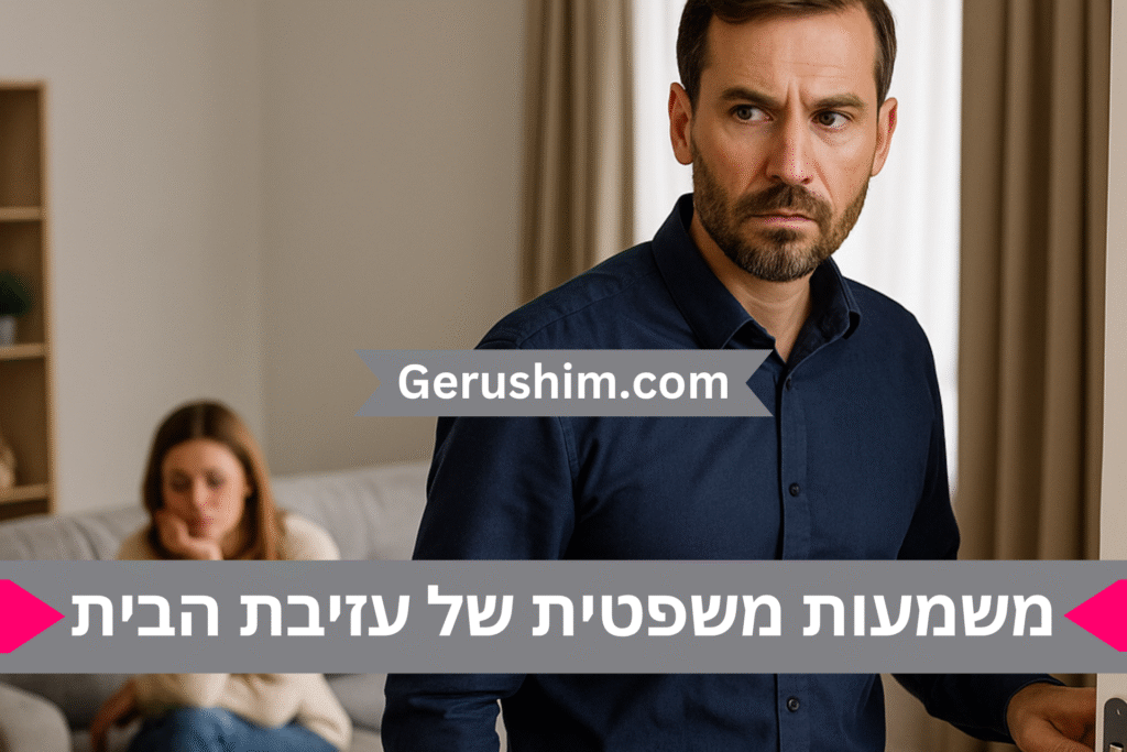 משמעות משפטית של עזיבת הבית בהליך גירושין