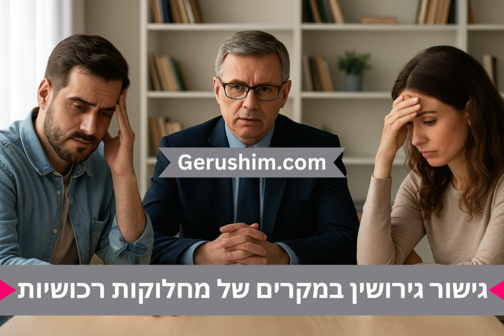 גישור גירושין במקרים של מחלוקות רכושיות