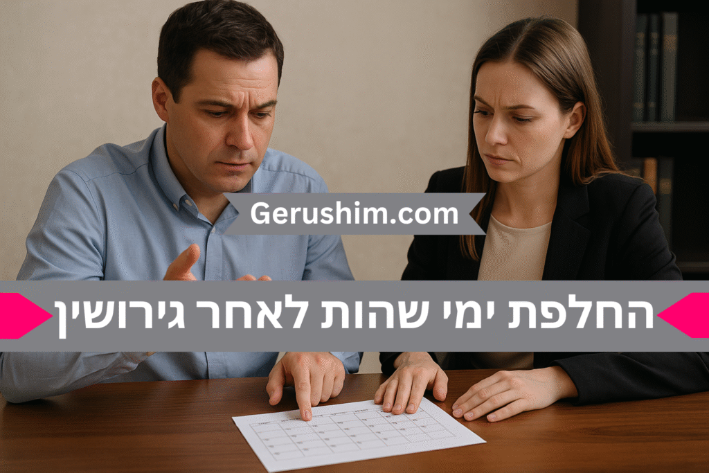 החלפת ימי שהות לאחר גירושין