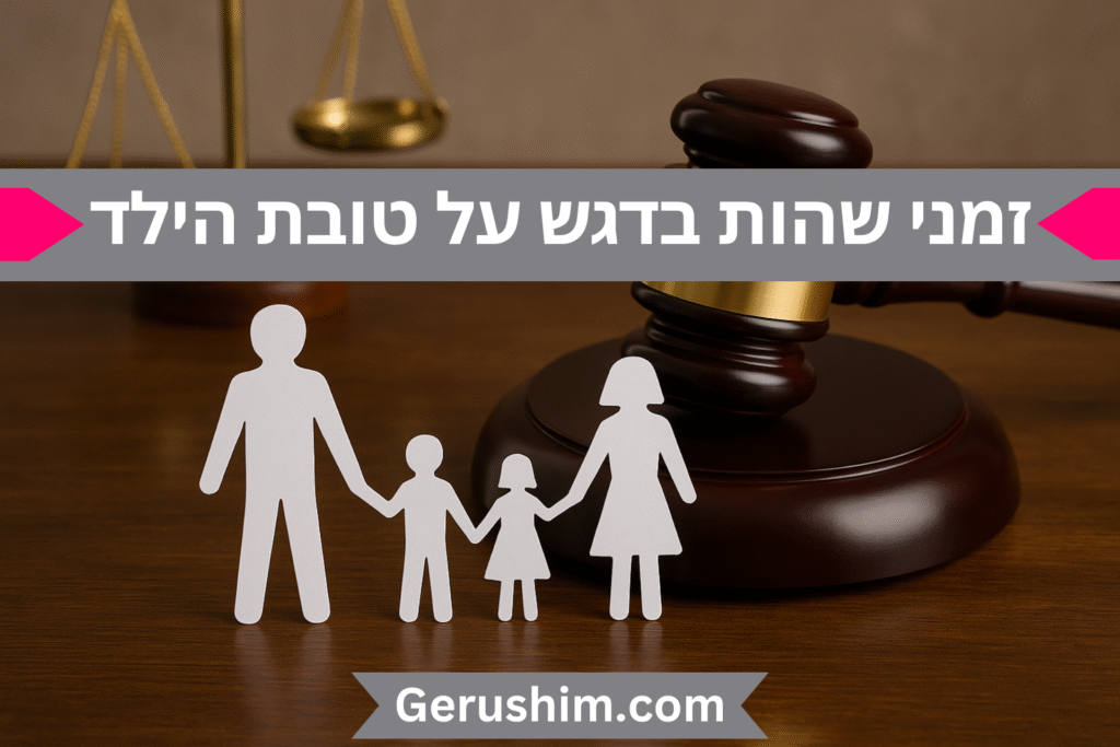 זמני שהות בדגש על טובת הילד