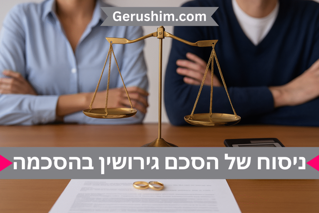 ניסוח של הסכם גירושין בהסכמה