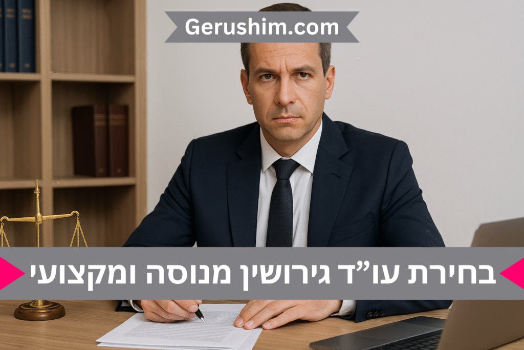בחירת עו”ד גירושין מנוסה ומקצועי