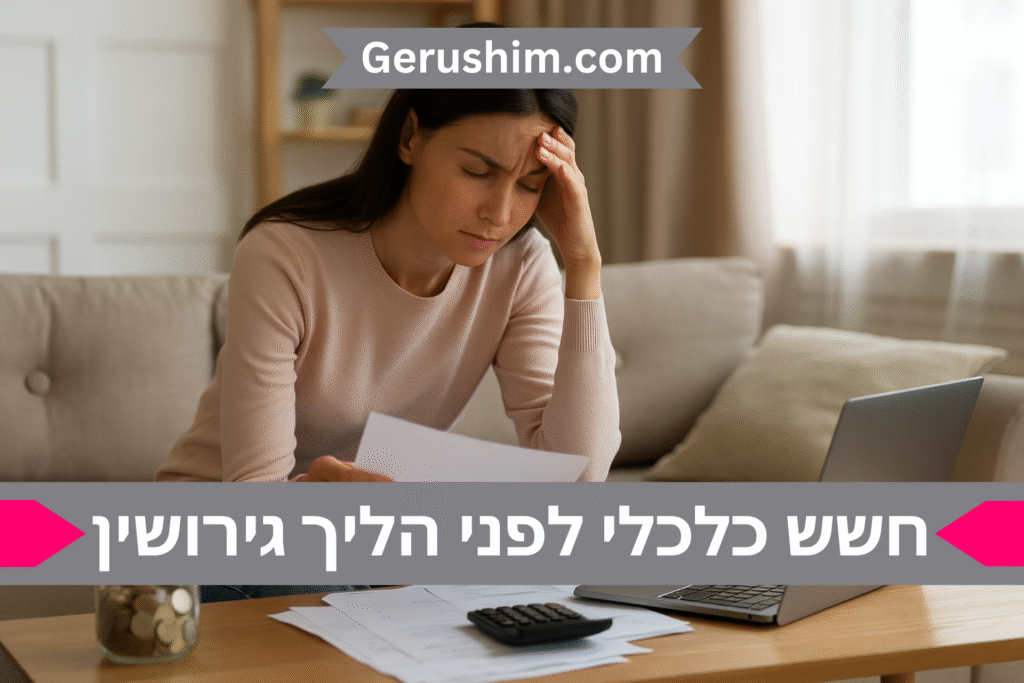 חשש כלכלי לפני הליך גירושין