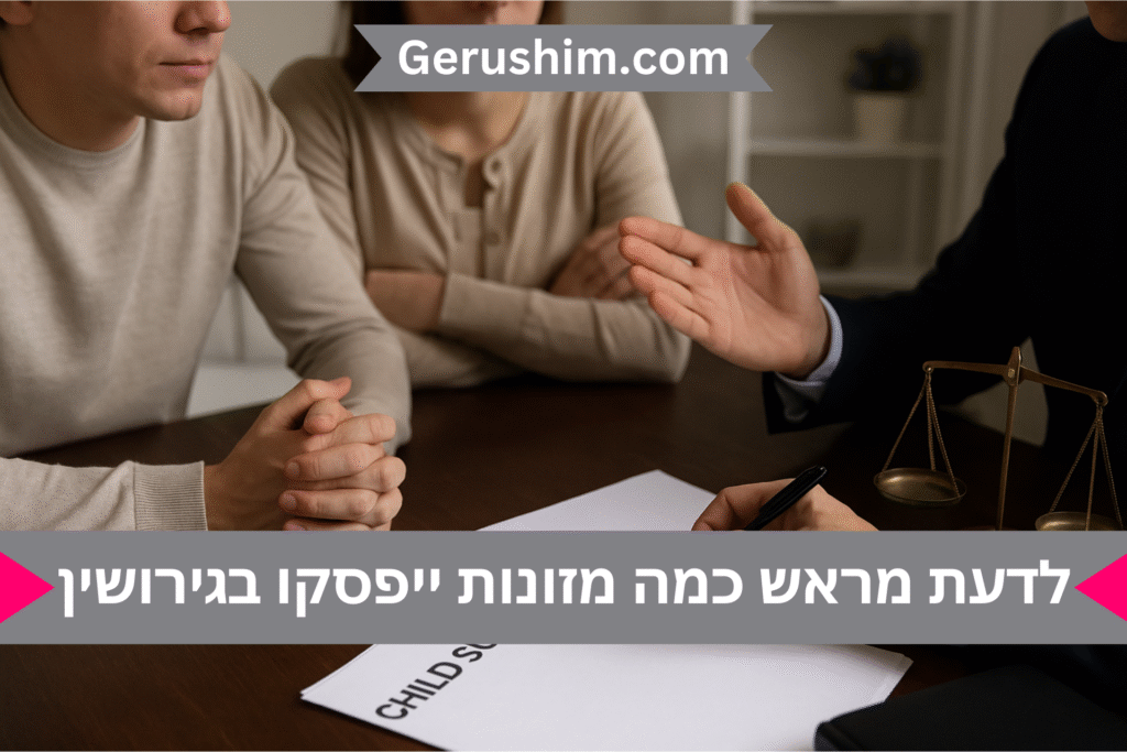 לדעת מראש כמה מזונות ייפסקו בגירושין