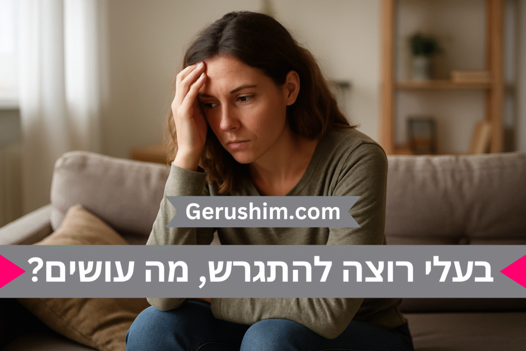 בעלי רוצה להתגרש, מה עושים?