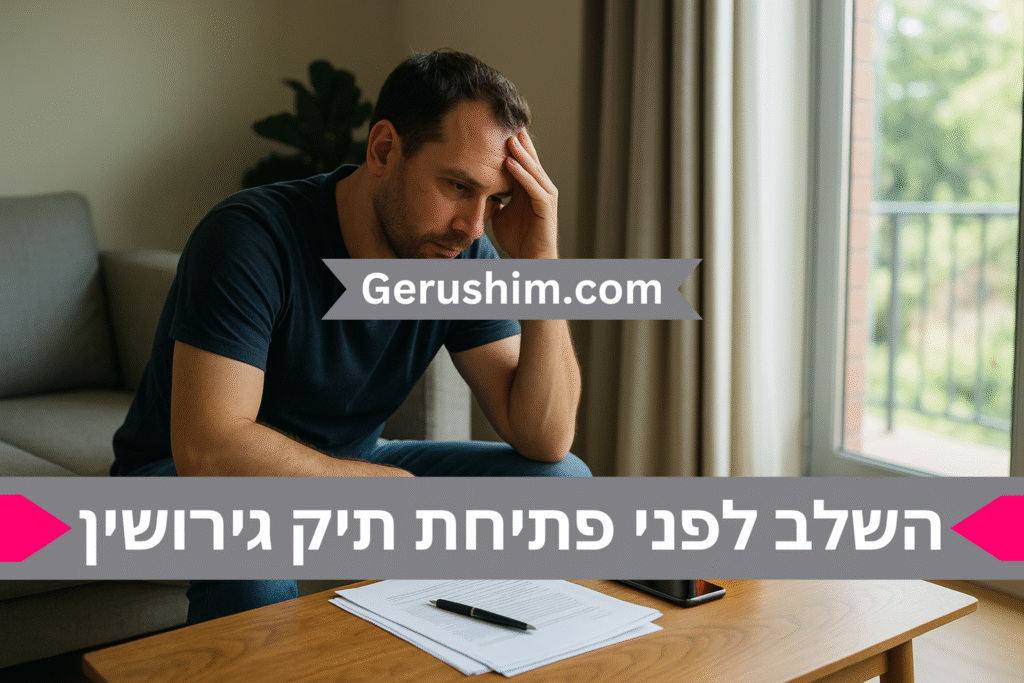 השלב לפני פתיחת תיק גירושין