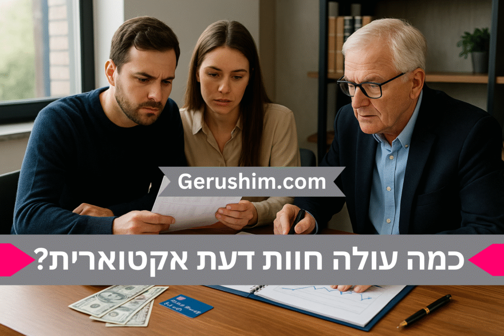 כמה עולה חוות דעת אקטוארית?