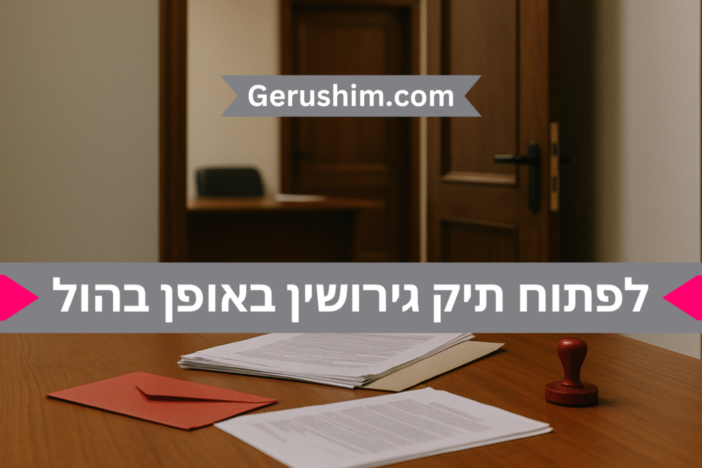 פתיחת תיק גירושין באופן בהול