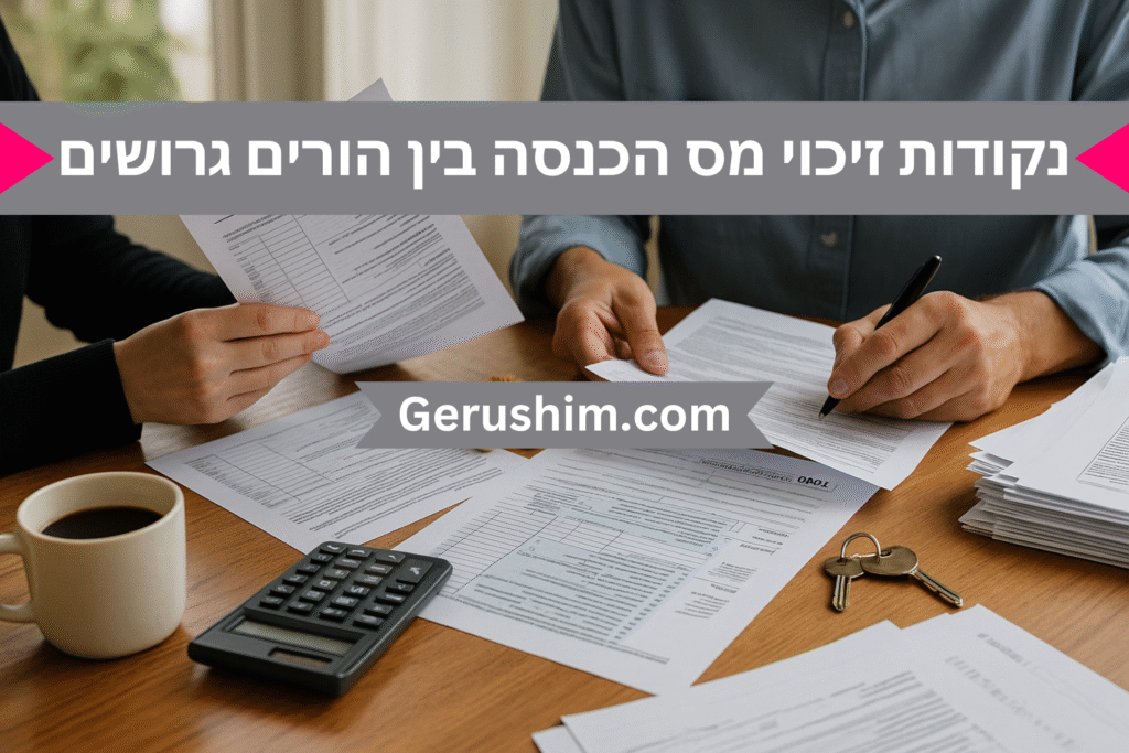 נקודות זיכוי מס הכנסה בין הורים גרושים