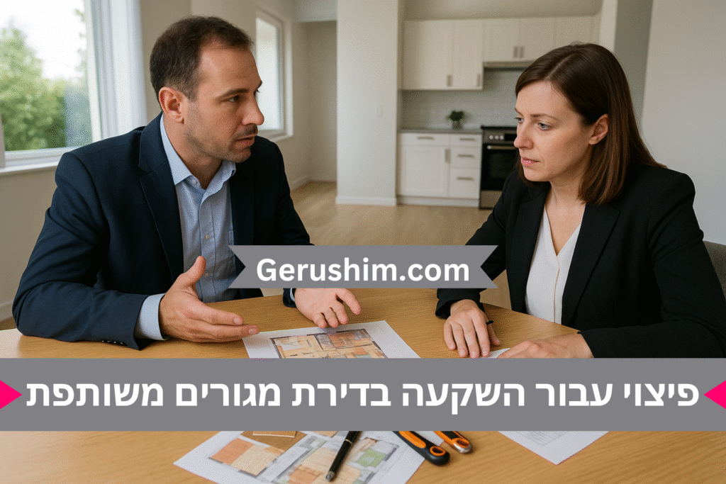 פיצוי עבור השקעה בדירת מגורים משותפת