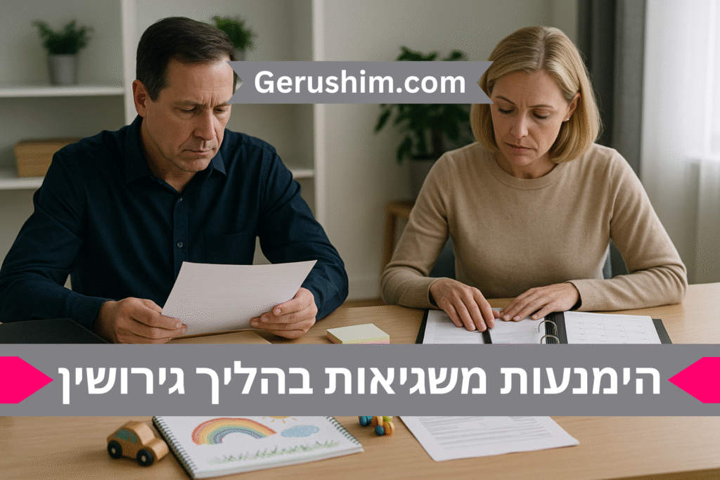 הימנעות משגיאות בהליך גירושין