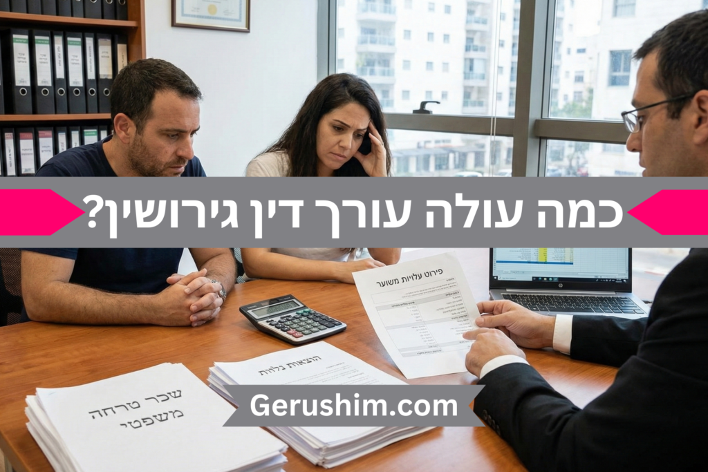 כמה עולה עורך דין גירושין?