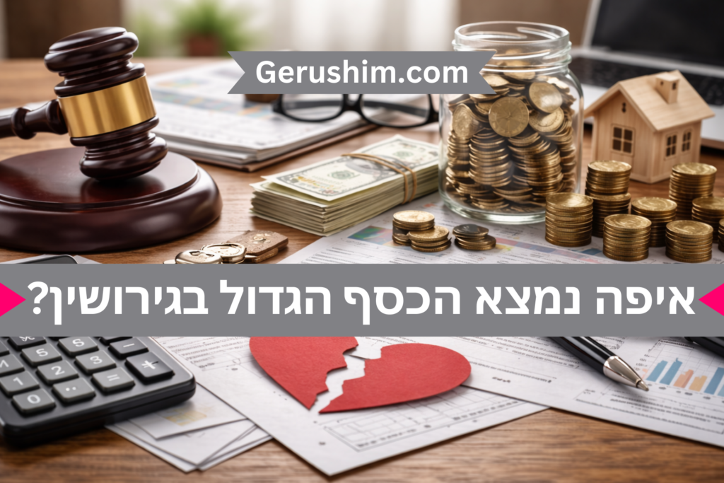 איפה נמצא הכסף הגדול בגירושין?