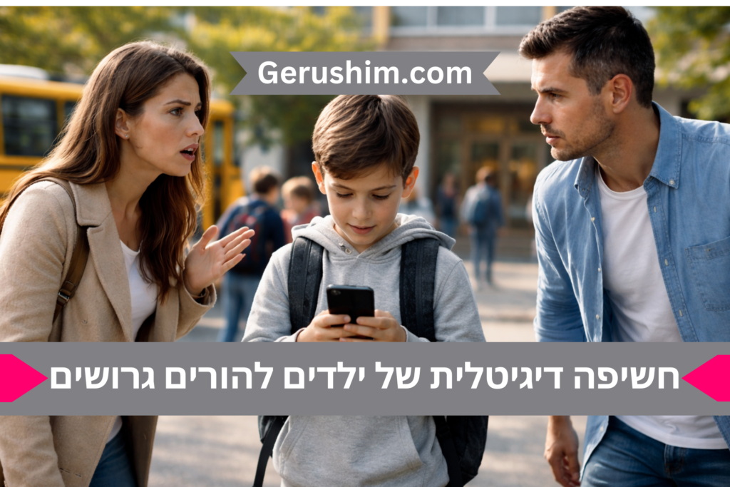 חשיפה דיגיטלית של ילדים להורים גרושים