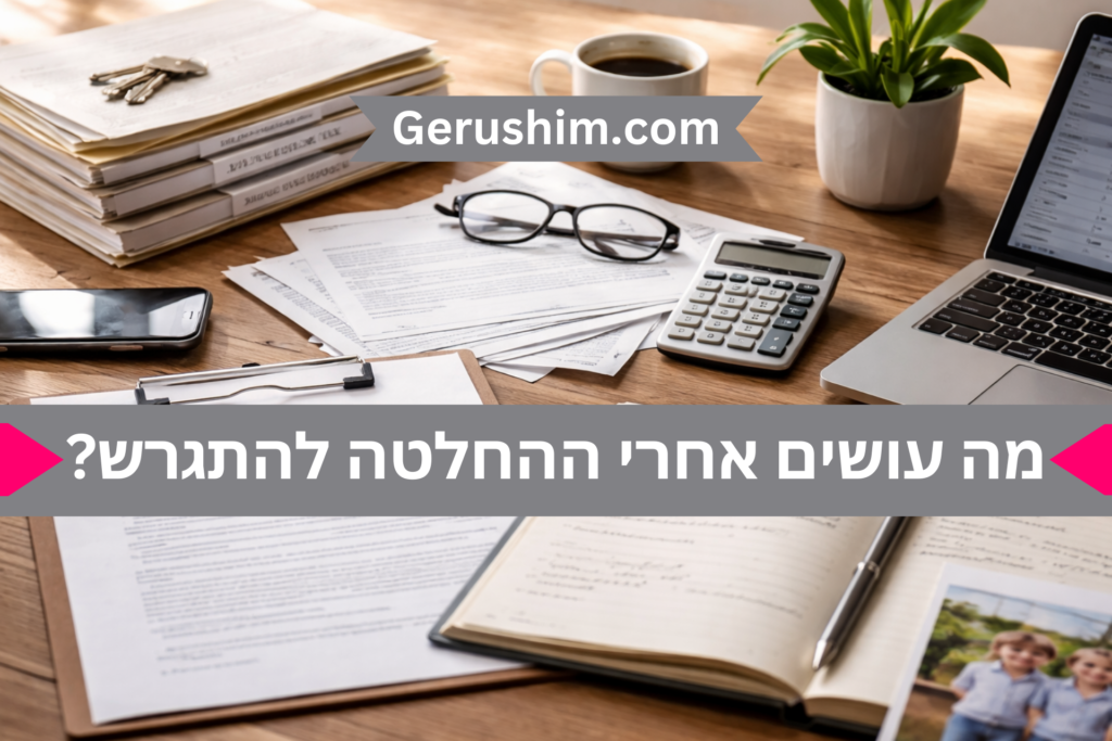 מדריך: מה עושים אחרי ההחלטה להתגרש