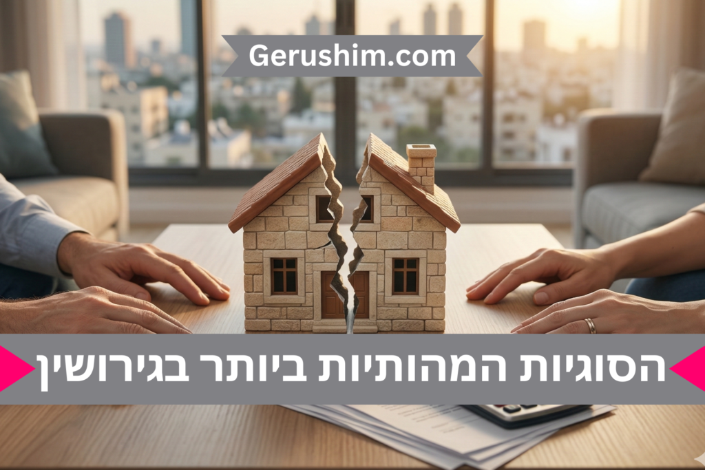 הסוגיות המהותיות ביותר בגירושין