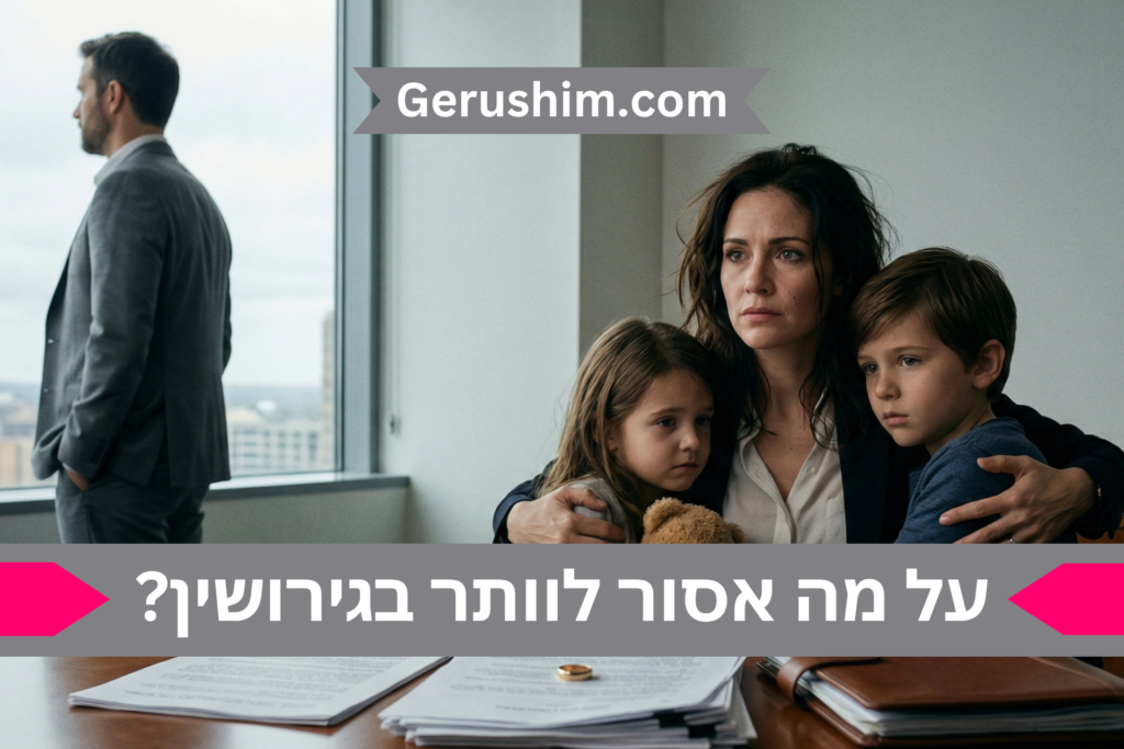 על מה אסור לוותר בגירושין?