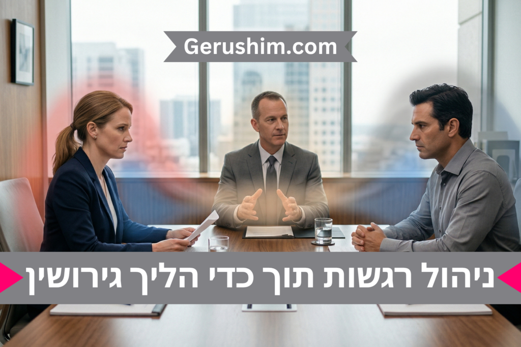 ניהול רגשות תוך כדי הליך גירושין