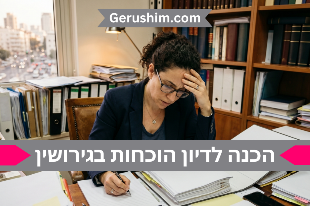 הכנה לדיון הוכחות בגירושין