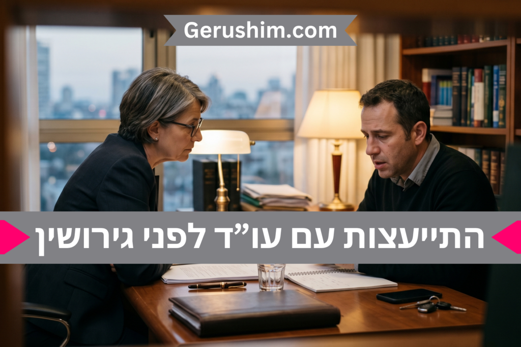 התייעצות עם עורך דין לפני גירושין