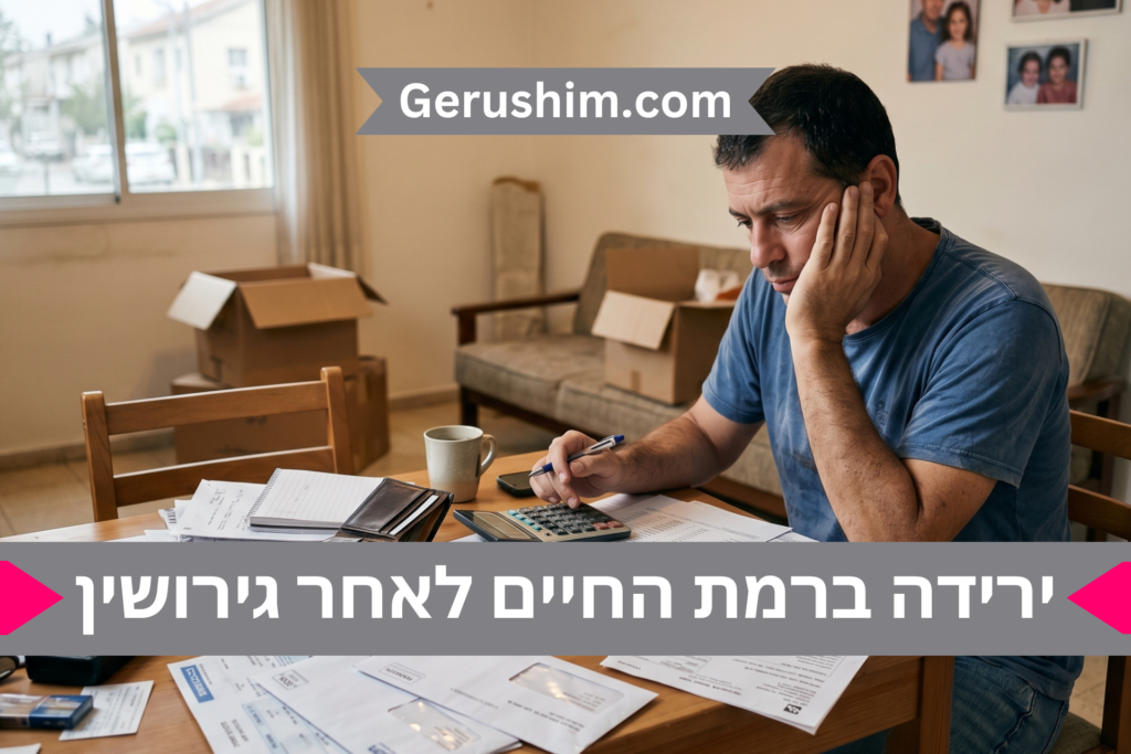 ירידה ברמת החיים לאחר גירושין