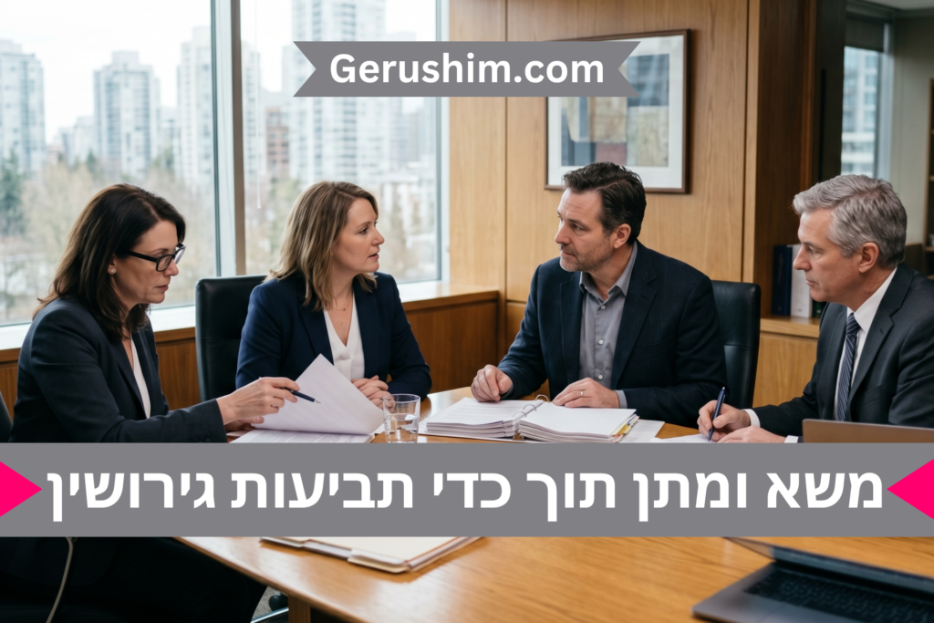 חזרה למשא ומתן תוך כדי תביעות גירושין