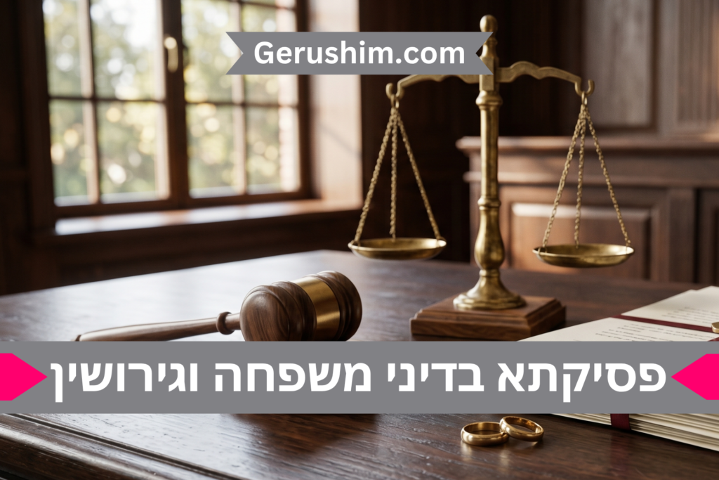 פסיקתא בדיני משפחה ובגירושין