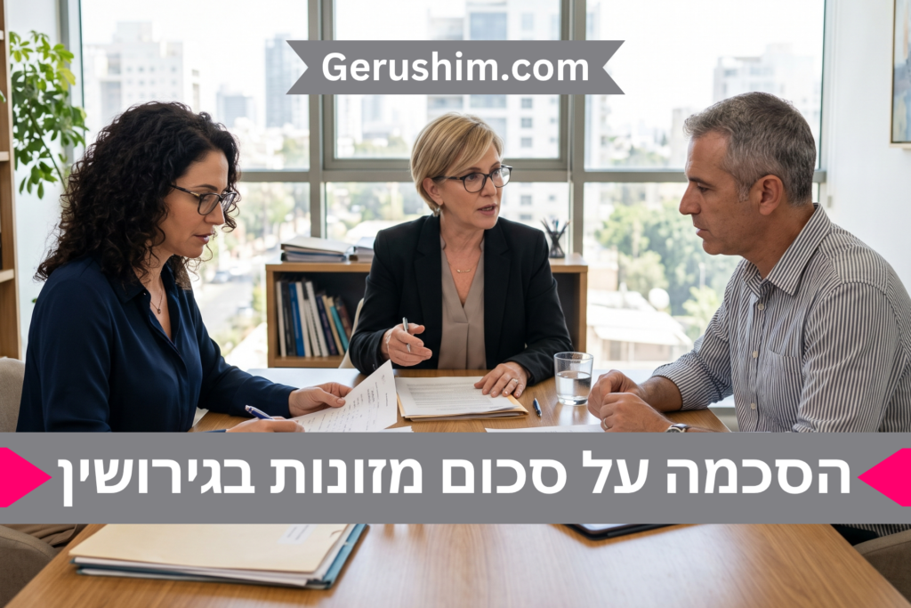 הסכמה על סכום מזונות בגירושין