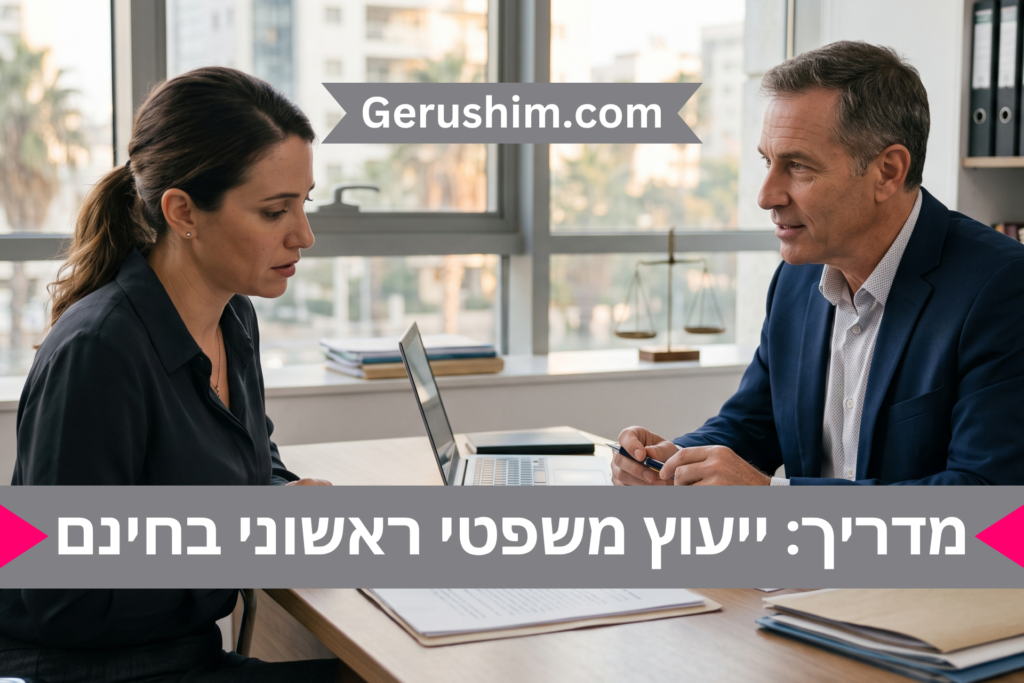 מדריך: ייעוץ משפטי ראשוני בחינם