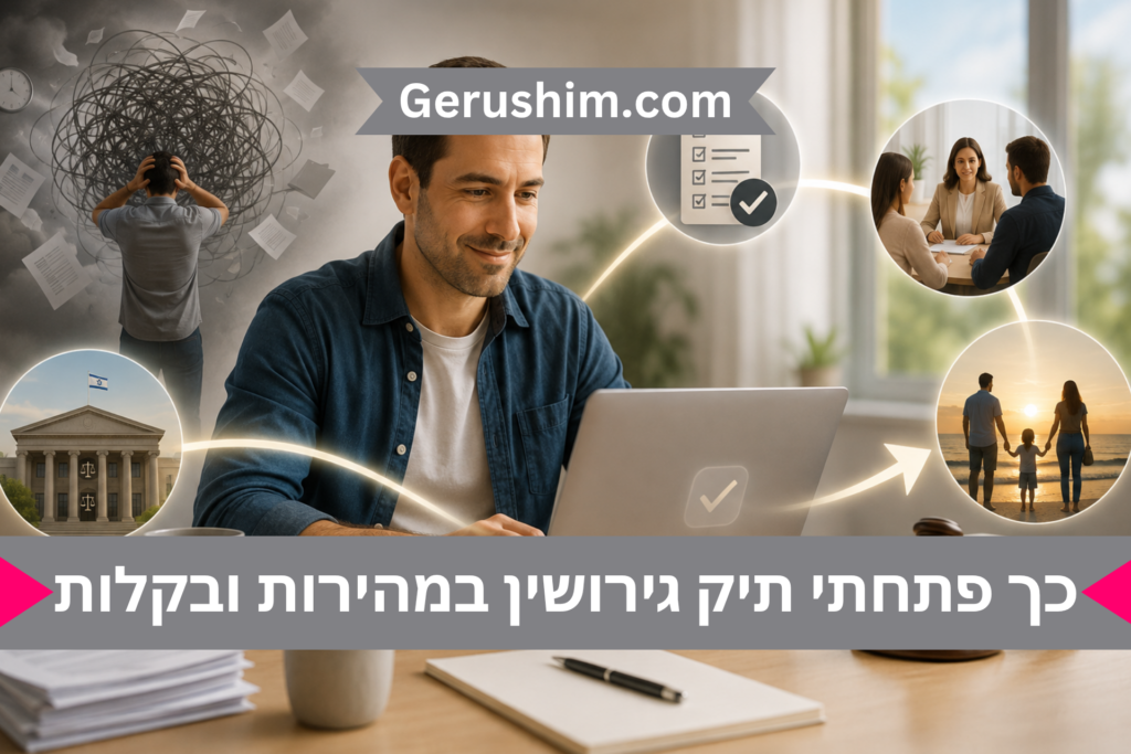 כך פתחתי תיק גירושין במהירות ובקלות