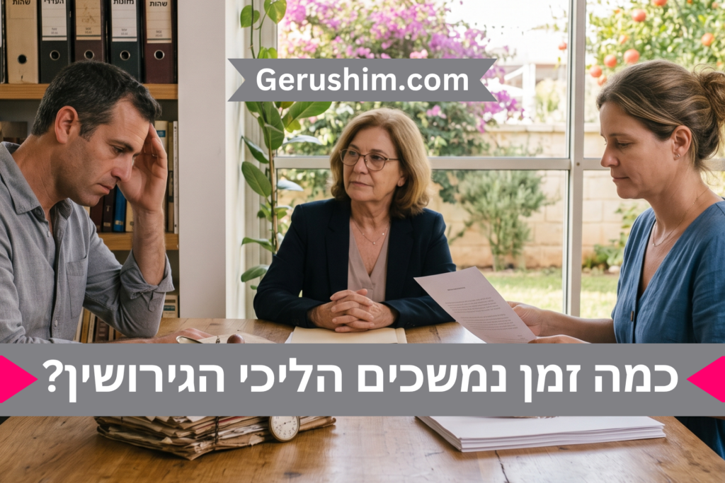 כמה זמן נמשכים הליכי הגירושין?